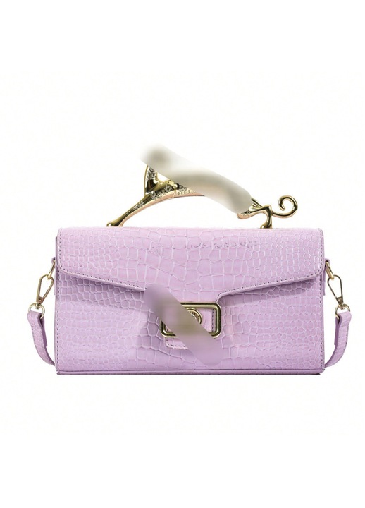Női lila kagyló alakú crossbody válltáska