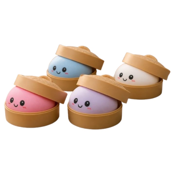 Antistress squishy játék, Baozi XXL / DUMPLING XXL többszínű, 1 véletlenszerű darab, 15 cm