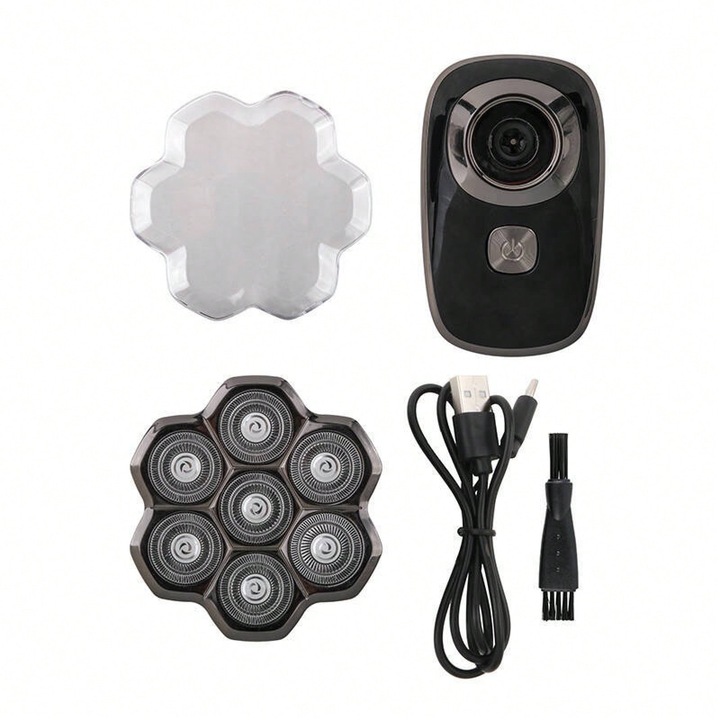 Aparat de tuns, 7 lame, multifunctional, rezistent la apa, negru