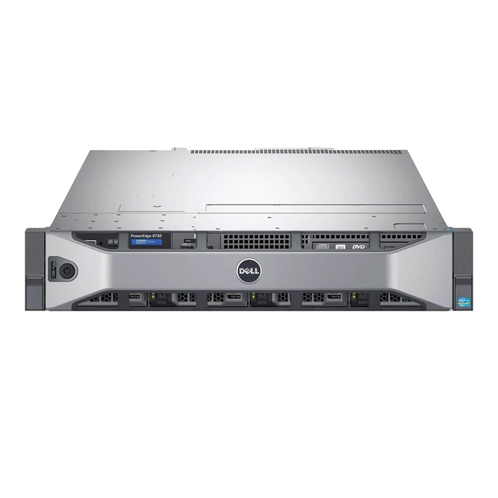 Server 2U Dell PowerEdge R730 8SFF Dual Xeon E5-2697 V4, 18C/36T, 2.30GHz, 64GB DDR4 ECC, Fara stocare, RAID H730 1GB, Quad 1/10GbE X710+I350, 2x750W, Fara OS