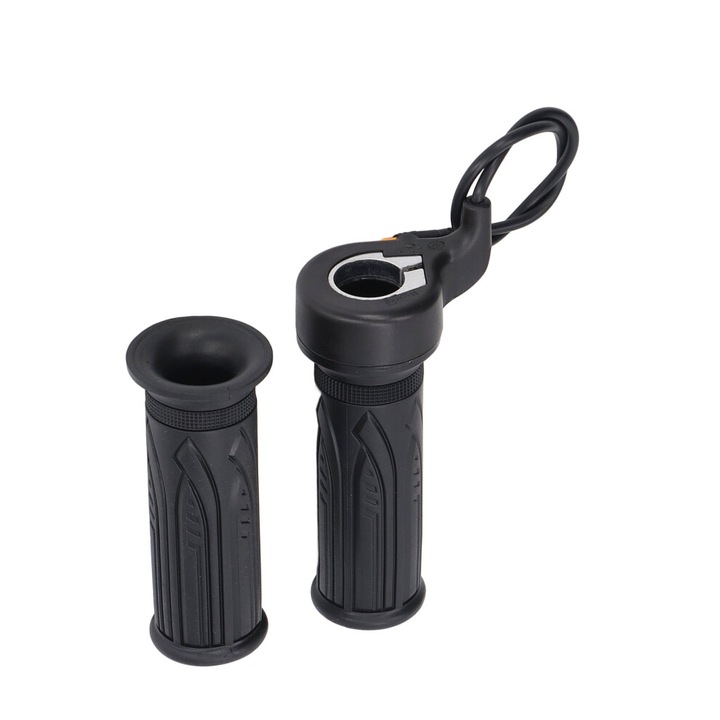 Maner acceleratie electrica bicicleta cauciuc ABS metal 22.2mm rezistent negru