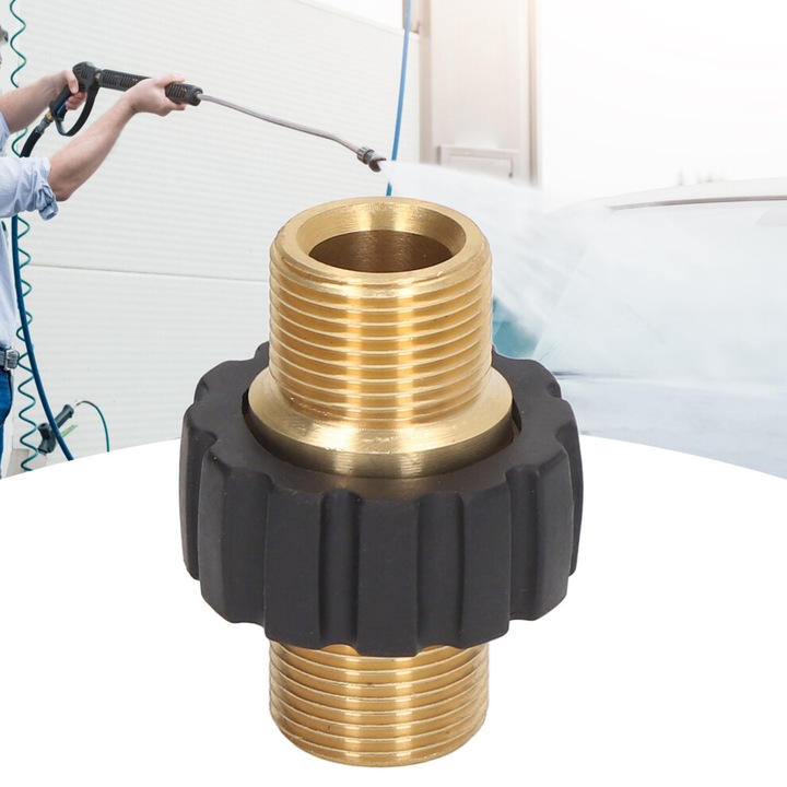 Kit adaptor furtun pentru aparat de spalat cu presiune, alama, rezistent coroziune, 5000psi