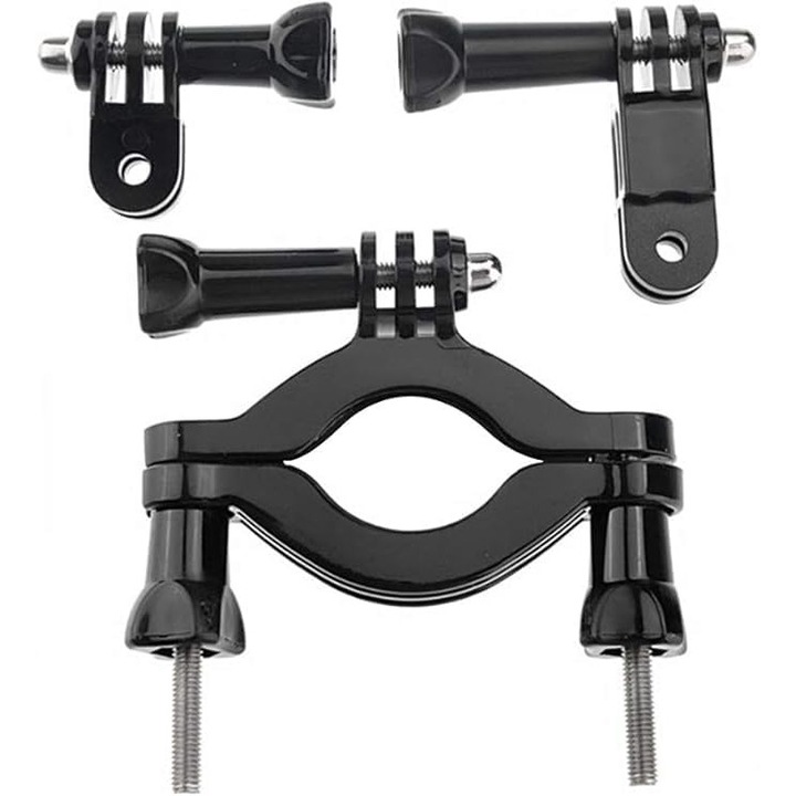 Suport pentru camere GoPro, brat pivotant 3 directii, inox si policarbonat, ajustabil 3.5-6.35cm