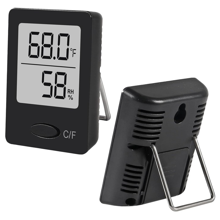 2 db mini digitális higrométer készlet, páratartalom monitor