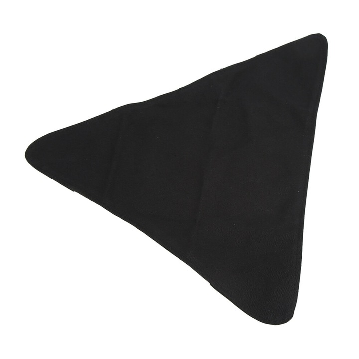 Scaun pliabil triplu suport, panza, negru, 33x37x1cm