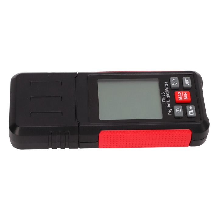 Metru digital lumina HT603, precizie inalta, afisaj clar, portabil, alb, compact