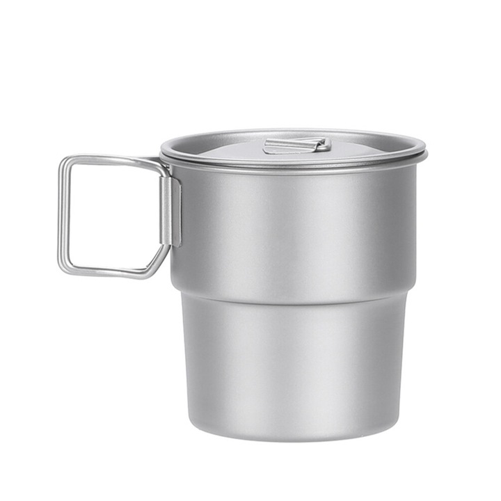 Set 2 cani titan pliante, stivuibile, 99% pur, usoare, 250ml