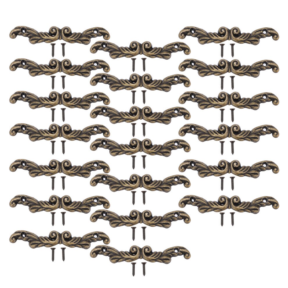 Set 20 manere sertar retro zinc vintage argintiu 5x2cm