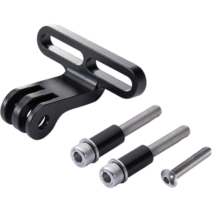 Suport metalic bicicleta pentru camera si lanterna, 2 piese, argintiu, 40xM5mm