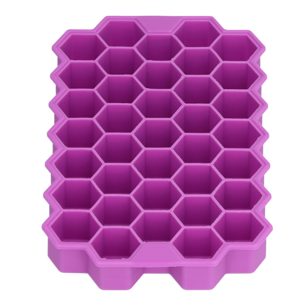 Tava de gheata din silicon cu capac, sigura, durabila, albastru, 15x15x5cm