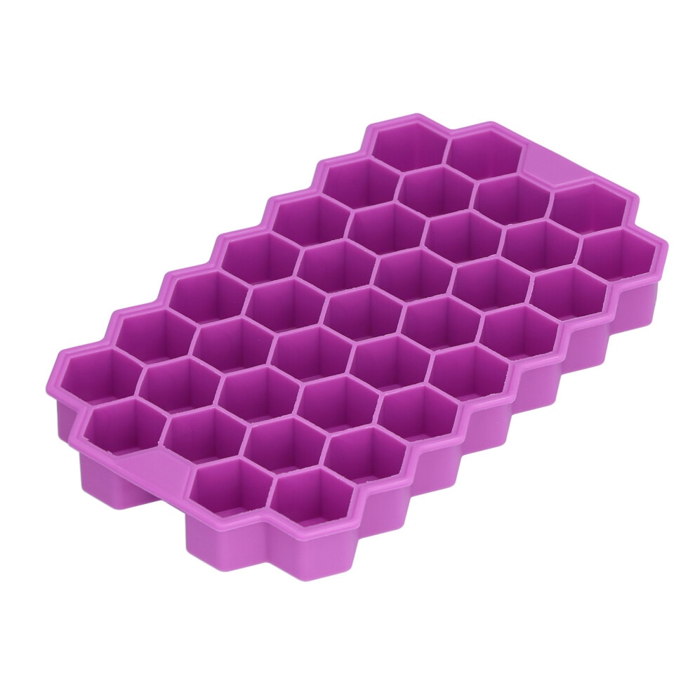 Tava de gheata din silicon cu capac, sigura, durabila, albastru, 15x15x5cm