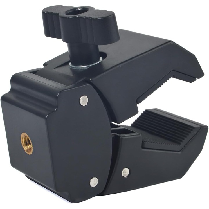 Clema universala prindere 1/4 inch, portabila, neagra, 44mm
