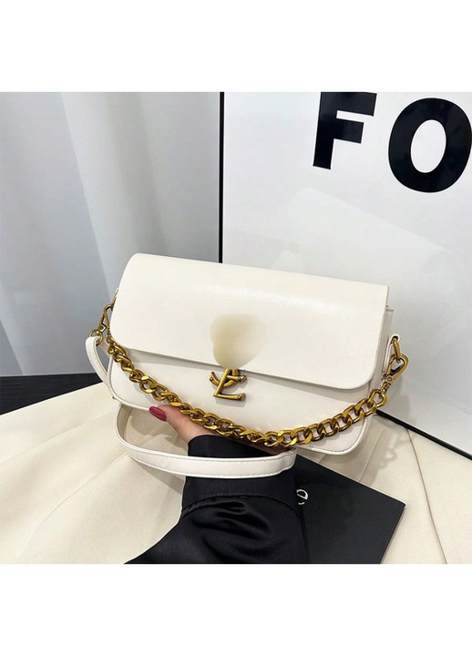 Geanta dama crossbody alb 23x13cm set