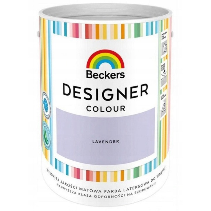 Beckers Designer Colour mosható falfesték, latex, matt, mosásálló, levendula, 5L