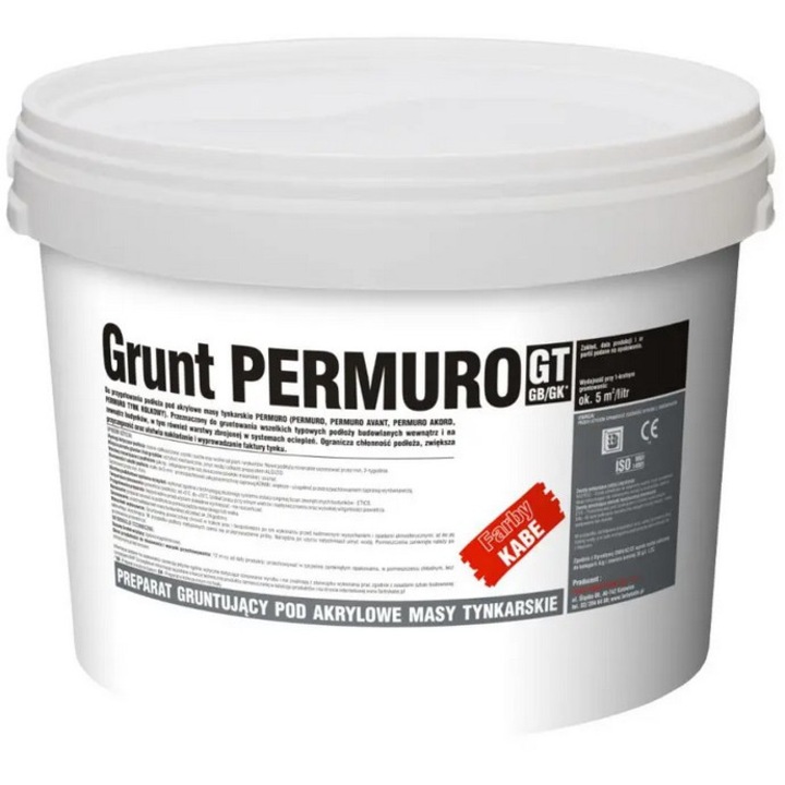 Kabe Permuno GT akril alapozó, fehér, 5L