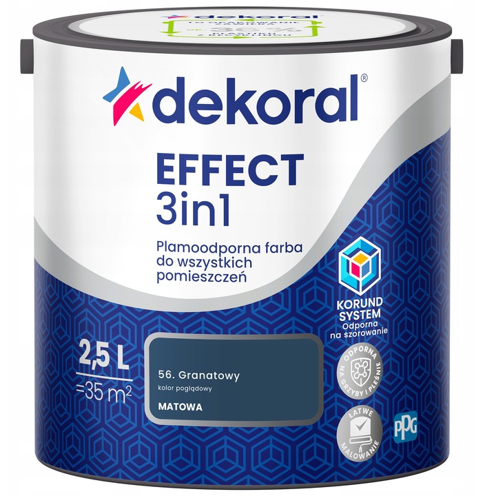 Dekoral Effect 3in1 latex festék foltálló sötétkék 2,5L