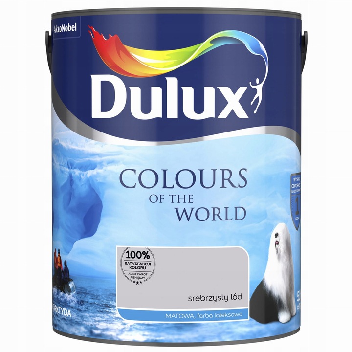 Dulux Kolory Swiata latex festék, matt, ezüst, 5L