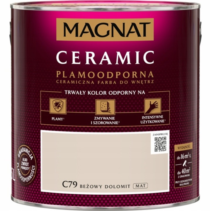 Magnat Ceramic kerámiafesték, foltálló, dolomit bézs, 2.5L