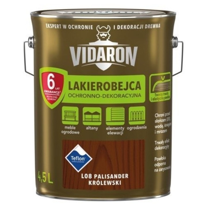 Vidaron királyi paliszander fa lakk 5L Teflon védelemmel