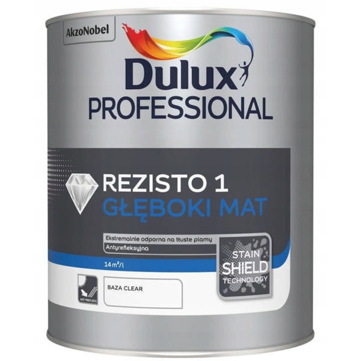 Dulux Rezisto 1 beltéri festék, matt fehér, 2.18L, foltálló, tükröződésmentes