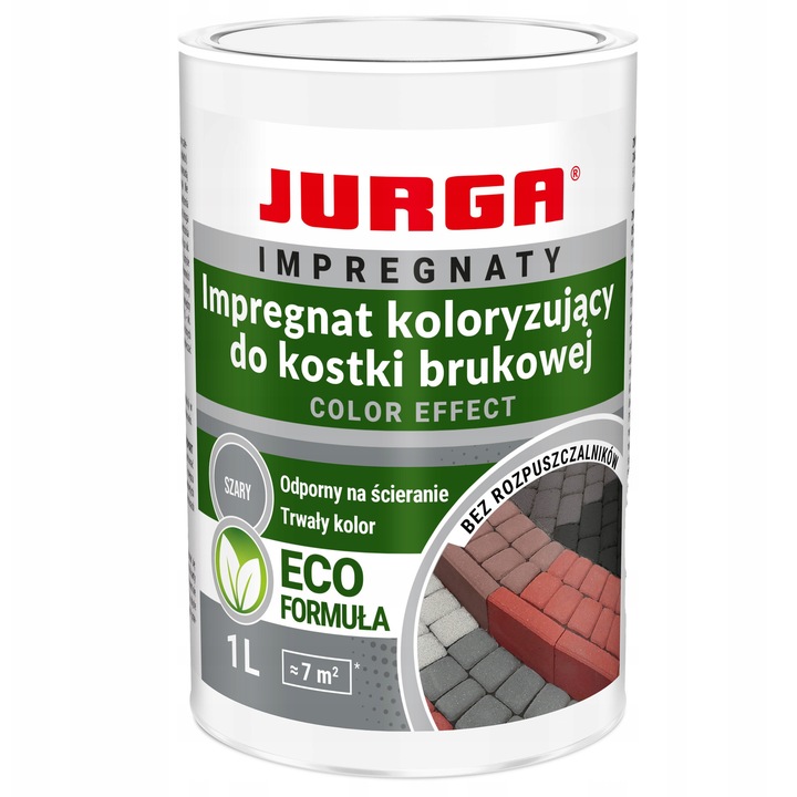 Jurga Color Effect színező impregnáló, hidrofób, vízálló, fagy- és UV-álló, oldószermentes, szürke, 1 L