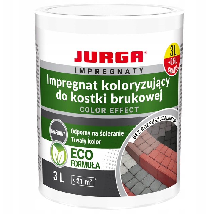 Jurga Color Effect színező/impregnáló, hidrofób, fagy- és UV-álló, grafit, 3 L