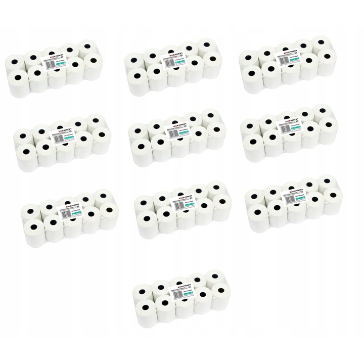 10 darabos szett, Emerson hőpapír tekercs 57mm/25m, 55 g/m2 hőpapír, fehér, 10 x 25m
