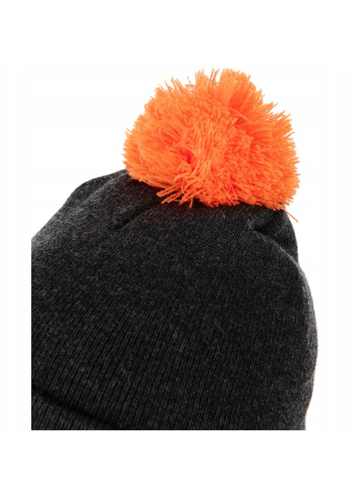 Férfi sapka FOX Czapka Collection, fekete-narancssárga, pomponnal