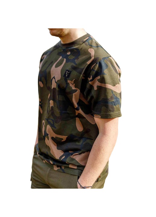 Férfi póló Fox Camo, pamut, terepmintás, rövid ujjú