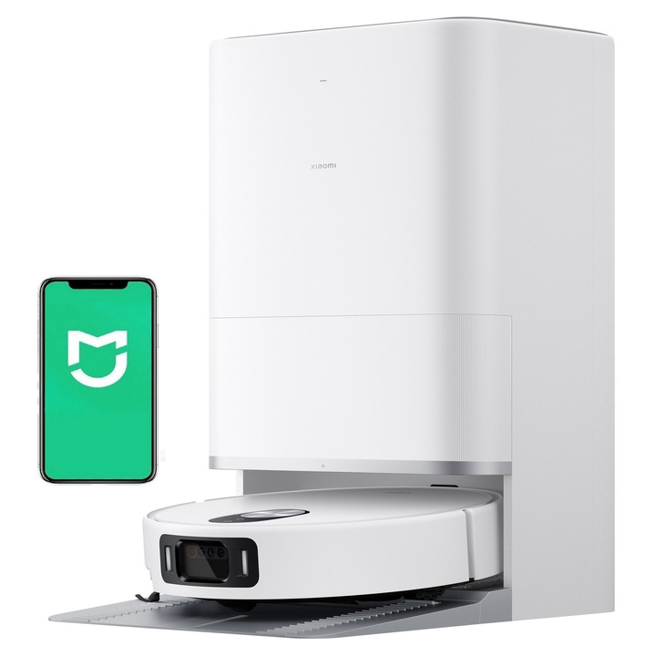 Робот прахосмукачка Xiaomi Vacuum 5 Pro, акумулаторна, бяла, капацитет 0.29l