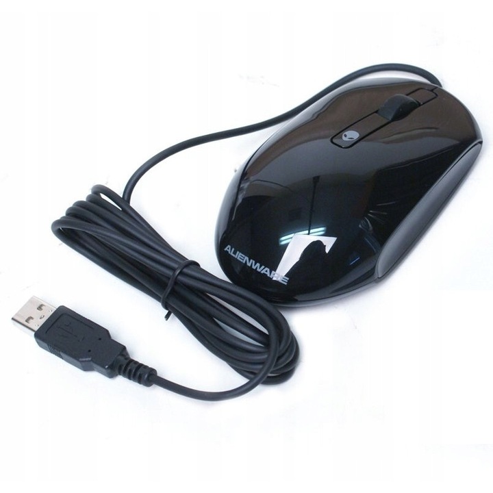 Mouse gaming Alienware KKMH5 negru 112x64x38mm 6 butoane USB laser