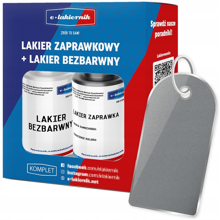 E-Lakiernik CITROEN EZR/EZRC autófesték javító készlet, ecsettel, átlátszó lakkal, alumínium szürke, 50ml + 50ml