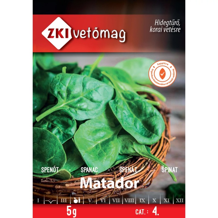 Vetőmag ZKI 4. kategória Spenót/ Matador