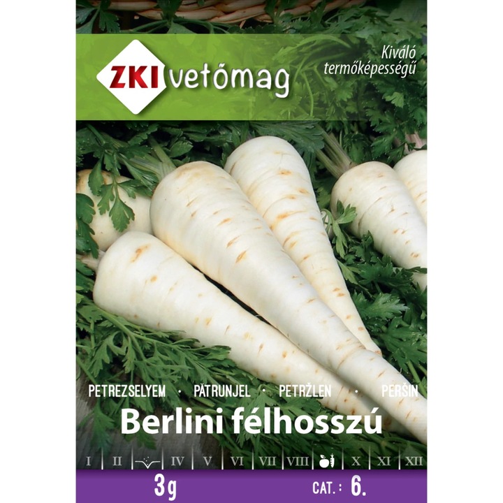 Vetőmag ZKI 6. kategória Petrezselyem/ Berlini Félhosszú