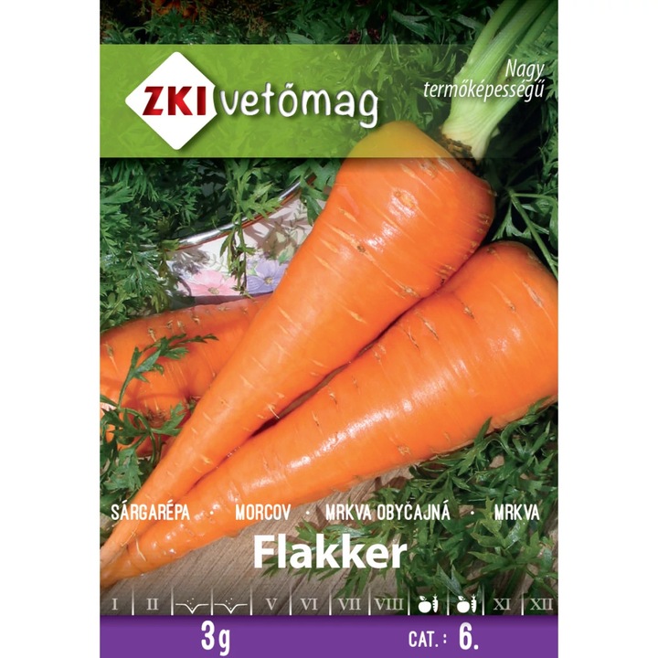 Vetőmag ZKI 6. kategória Sárgarépa/ Flakker