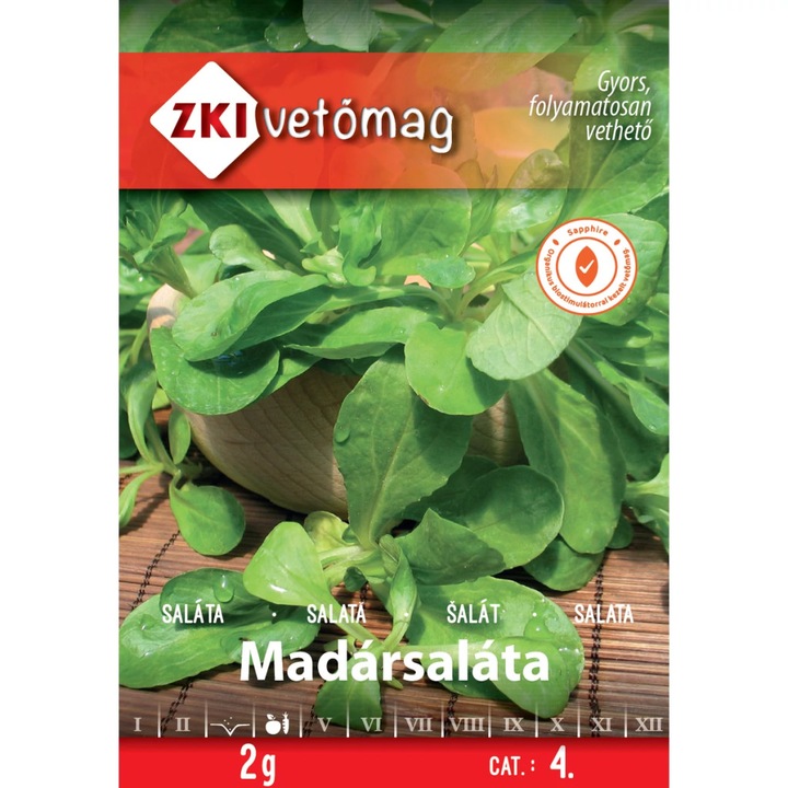 Vetőmag ZKI 4. kategória Saláta/ Madársaláta
