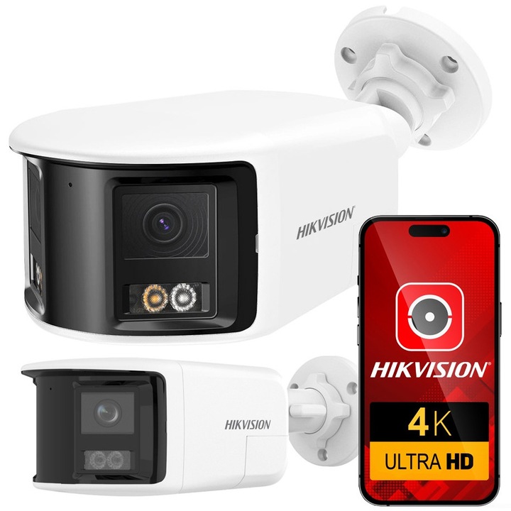 Камера за наблюдение Hikvision DS-2CD1T83G2P-LIUF/SL 8MP PoE Ultra HD панорамна