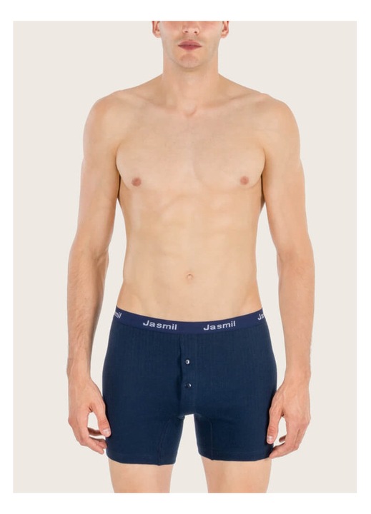 Jasmil - Ferfi boxeralso, 100% pamut, Sötétkék