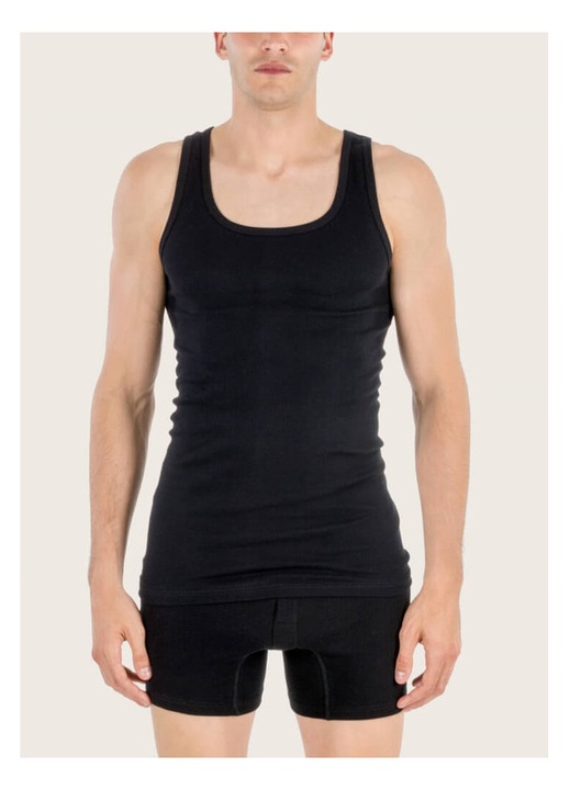 Jasmil - Ferfi polo, Fekete, 100% pamut, Fekete