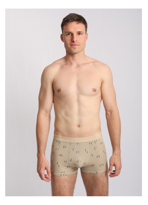 Jasmil - Ferfi boxeralso, 92% pamut, 8% elasztan, Barna