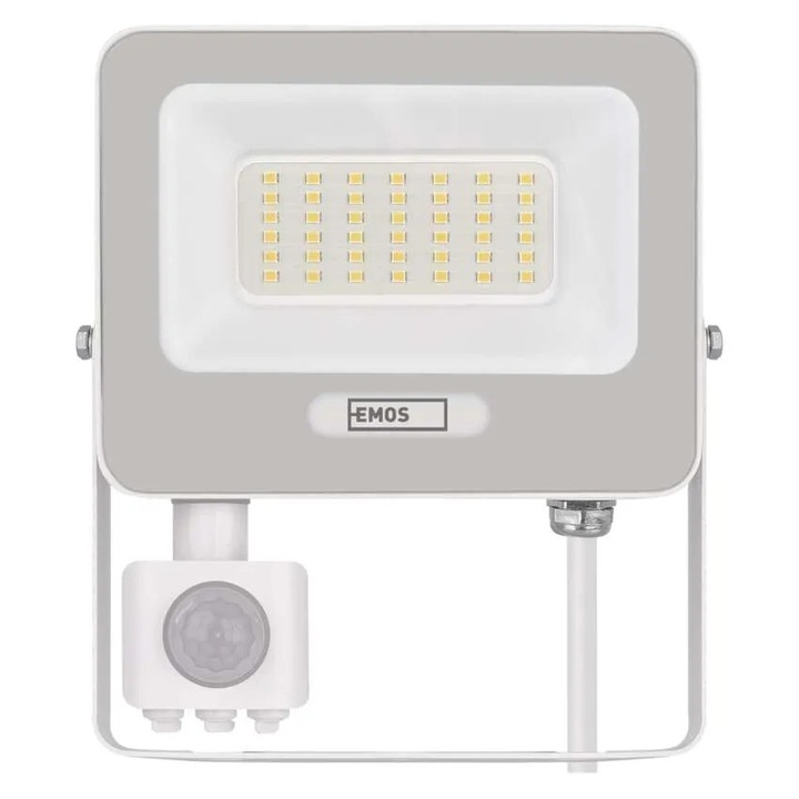 Emos Glaro 30W LED projektor fehér mozgásérzékelővel 8m 3000lm 4000K IP54