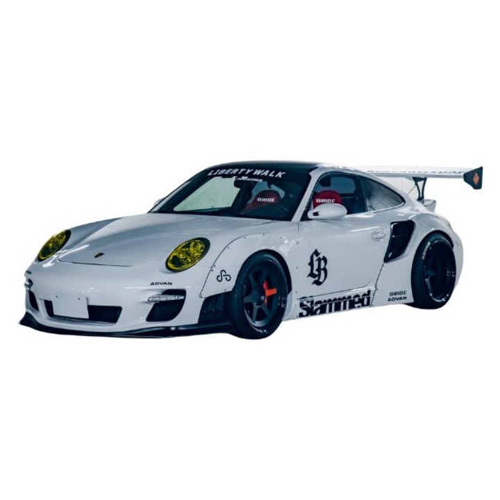 Porsche Lb-Works Turbo White 2024 1:18 GT Spirit (GT958) autómodell