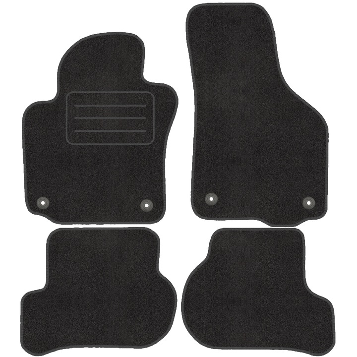 Covorase auto Motohobby Skoda Octavia II 2003-2013 velur negru set 4 buc
