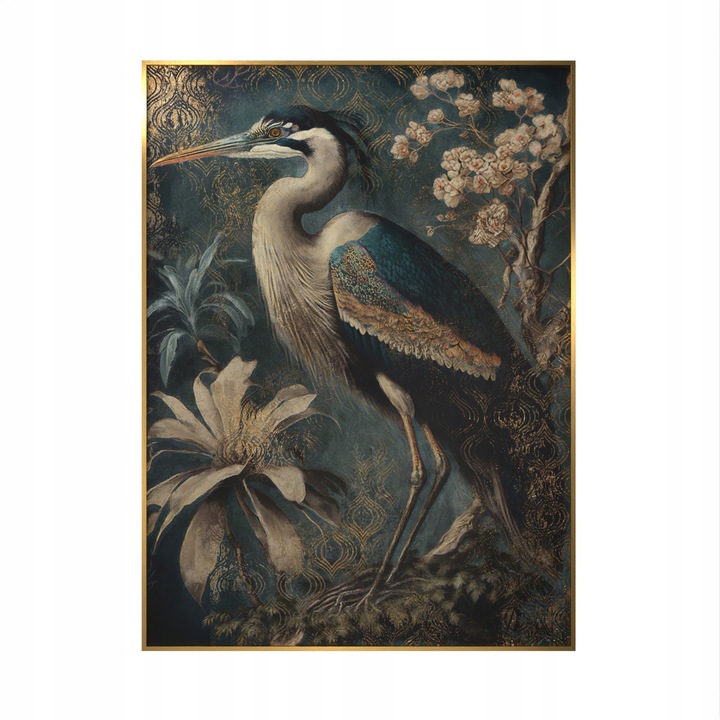 Tablou Styler Green Heron, елегантен, зелено-бежов, 50x70cm