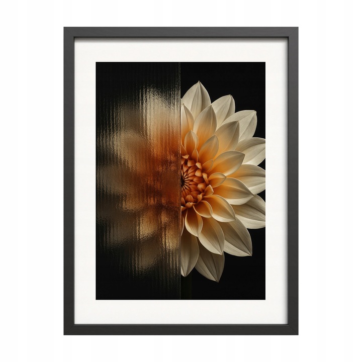 Табло Styler Cream Dahlia, флорално, кремаво, 30x40cm