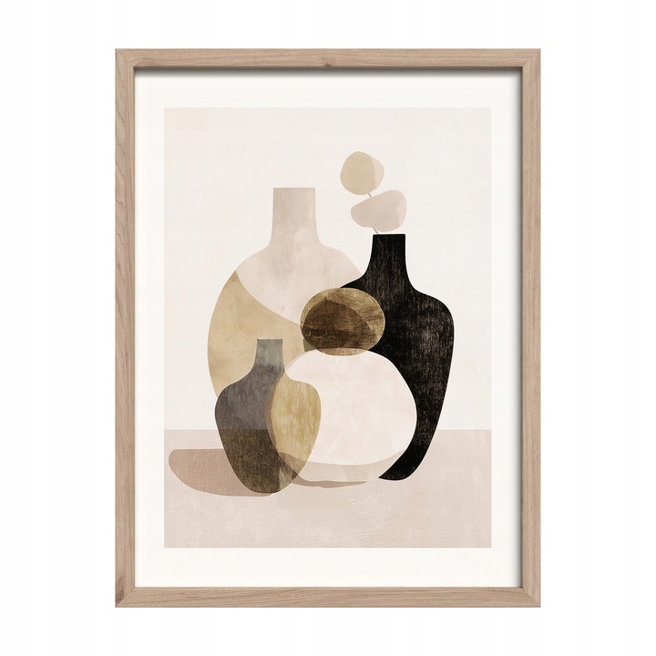 Картина Styler Beige Vase 30x40cm, бежова, модерна