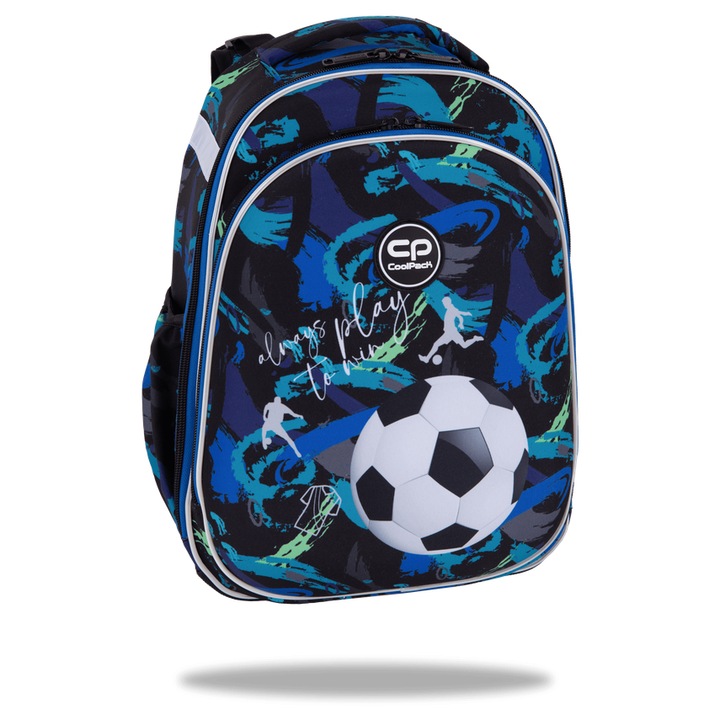 Coolpack - Turtle ergonomikus iskolatáska, hátizsák - 2 rekeszes - Football Navy (F015967)