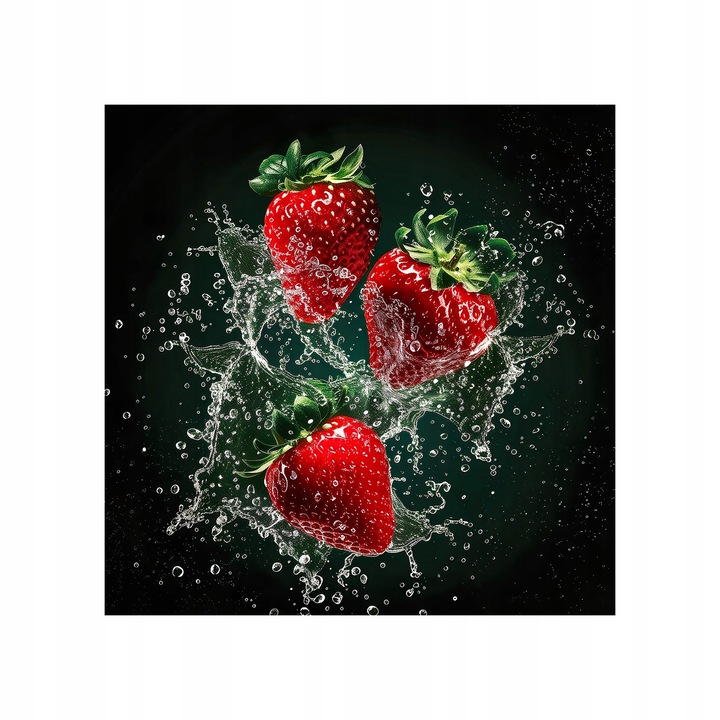 Табло стъкло Styler Strawberries, гланцово, 30x30см