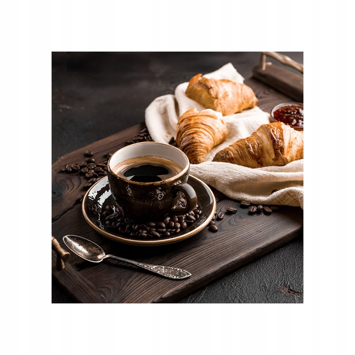 Стъклена картина Styler Croissant 30x30 см цветна гланцова