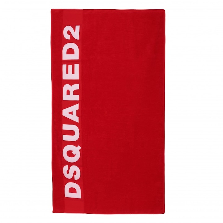 Плажна кърпа DSQUARED2 червена 190x100см памук